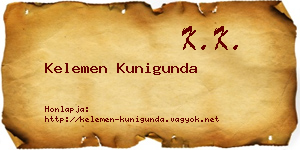 Kelemen Kunigunda névjegykártya